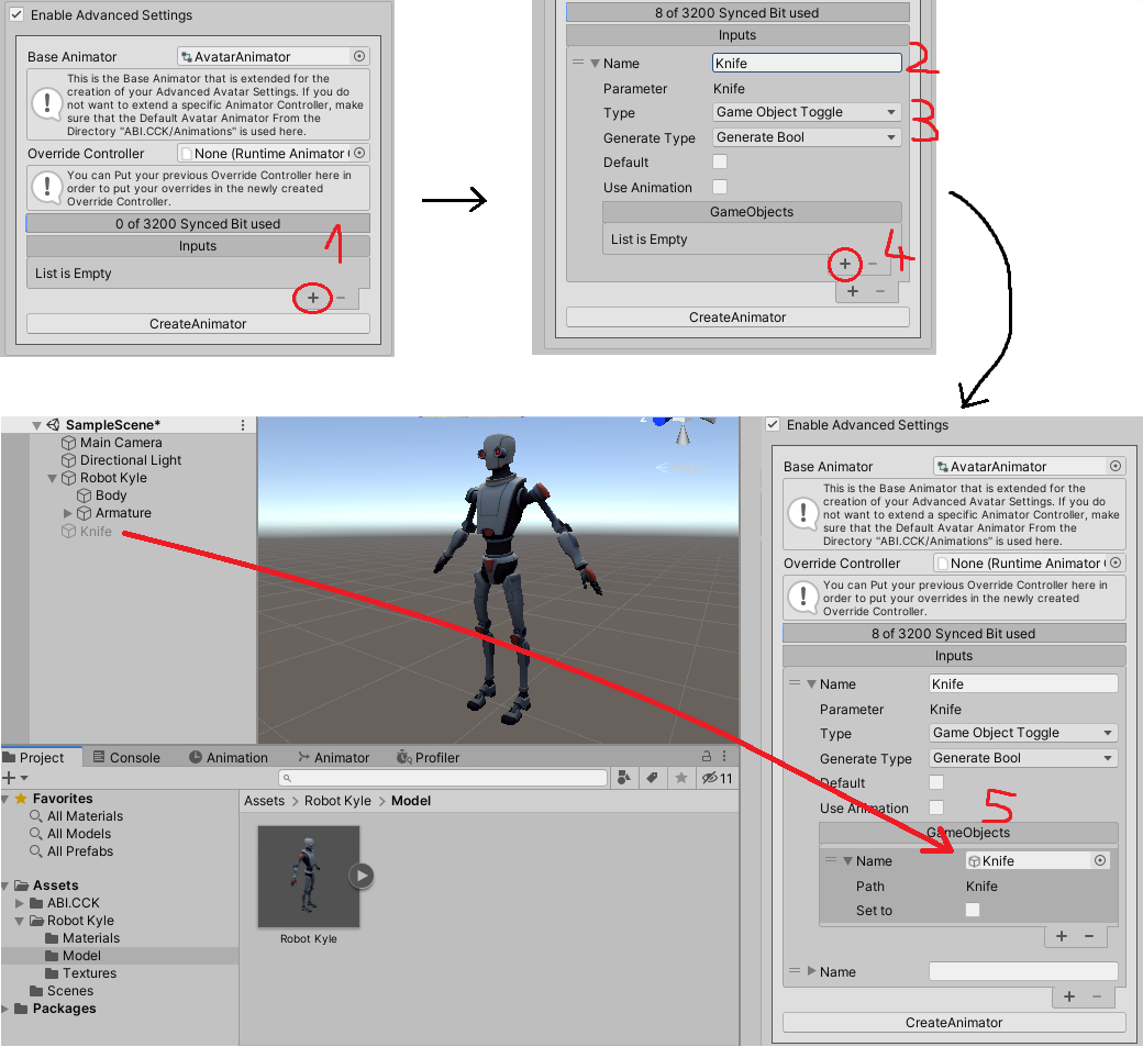 Toggle advanced settings