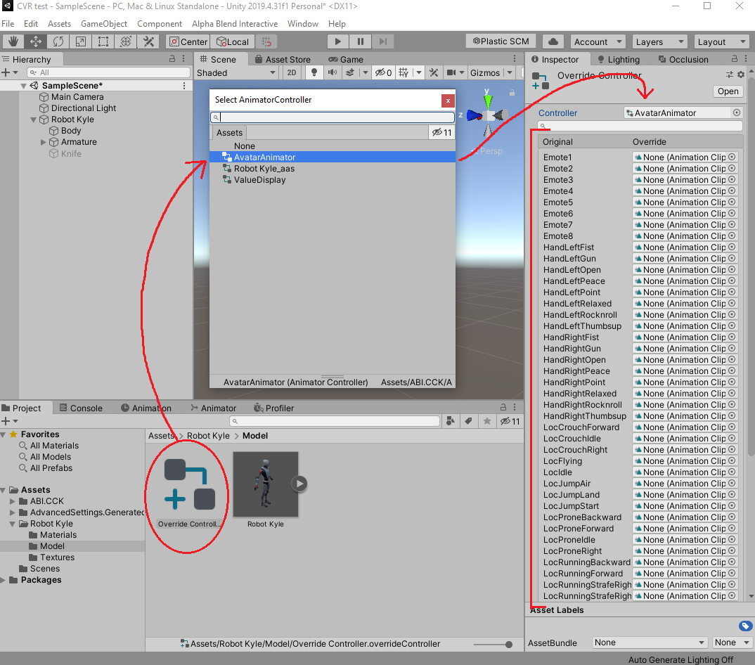 Creating the Override Controller